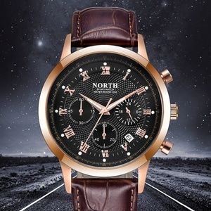 Men’s North Gold & Brown Color Chronograph
